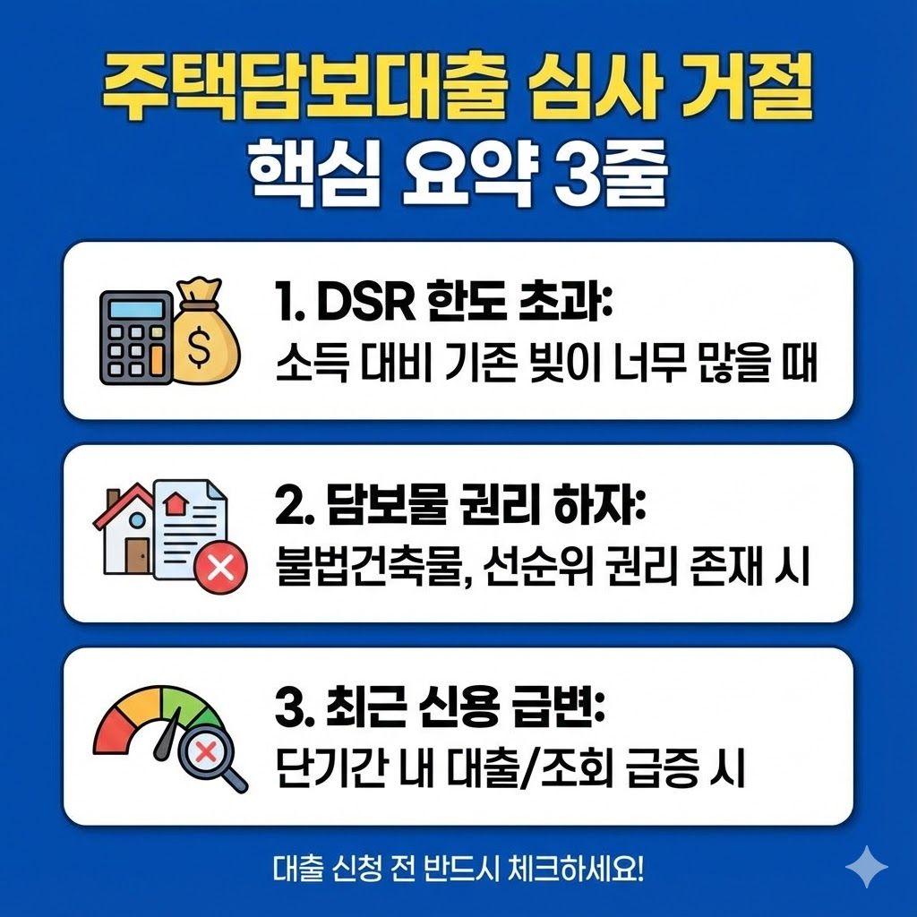 주담대 거절되는 이유 3가지 정리