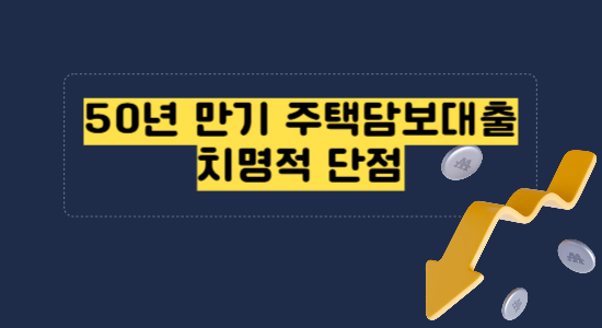 50년 만기 주택담보대출 치명적 단점