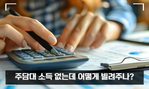 주담대 소득 없는데 어떻게 빌려주나