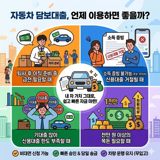 무입고 자동차담보대출 장점과 단점