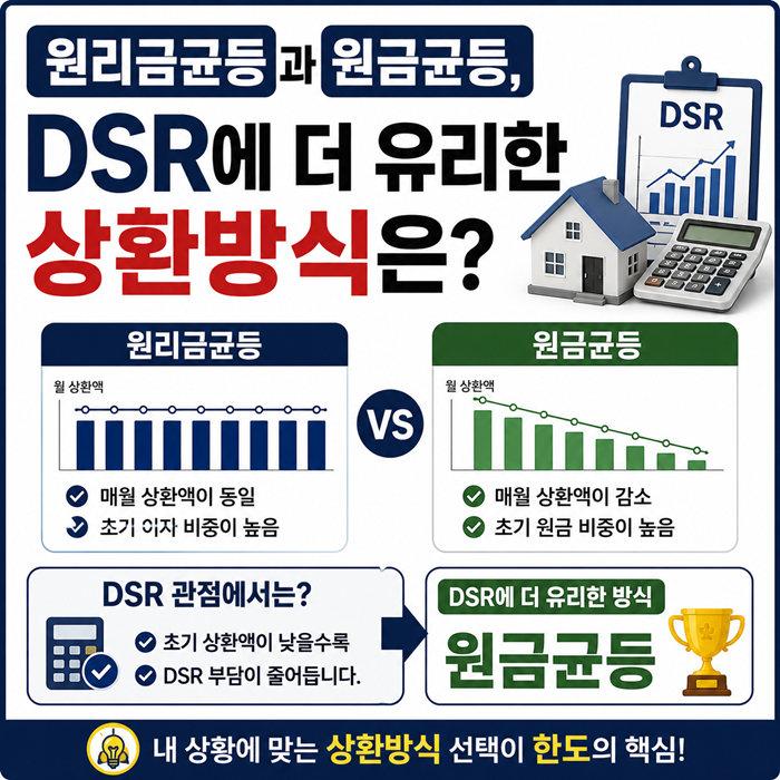 원리금균등 vs 원금균등 상환방식 비교