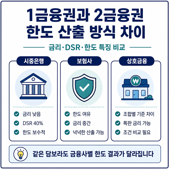 1금융 vs 2금융 후순위 아파트 담보 한도 차이 이유