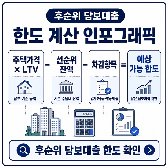 후순위 담보대출 한도 계산 방법